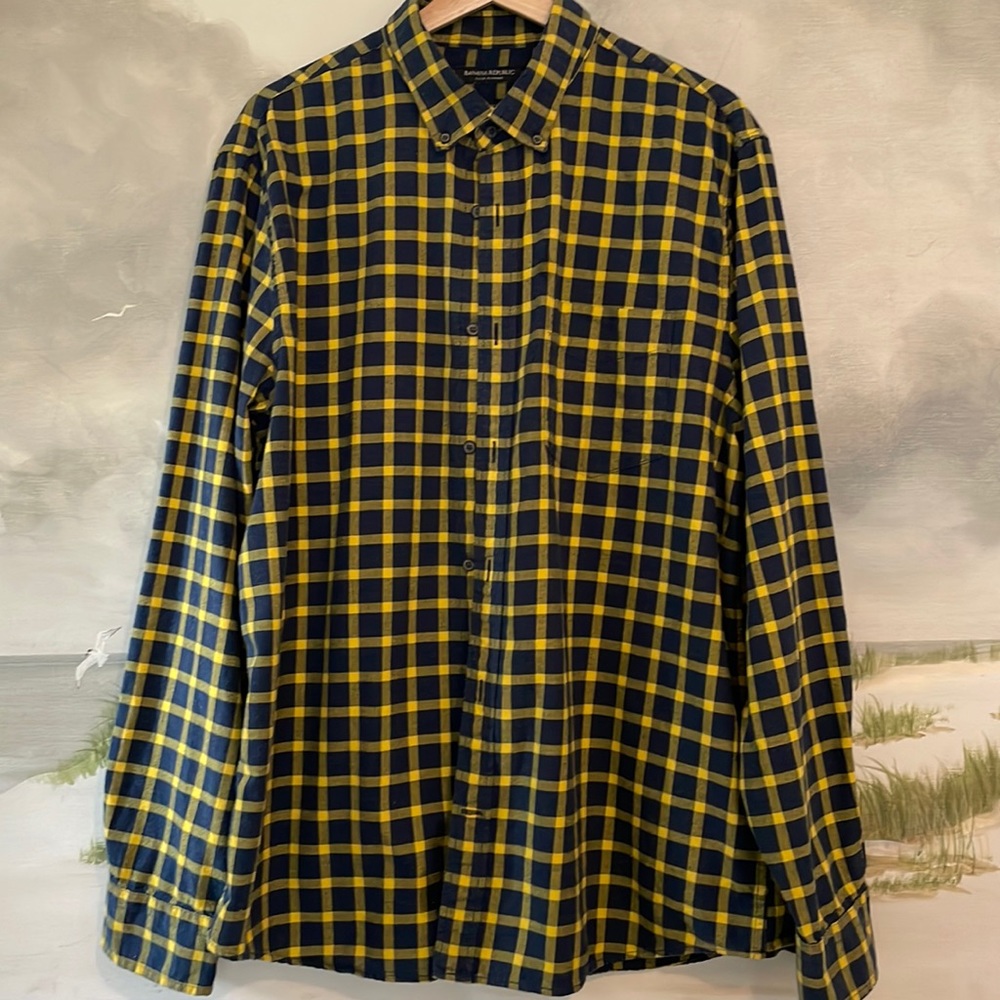 Banana Republic Men’s Flannel Button Down XL
